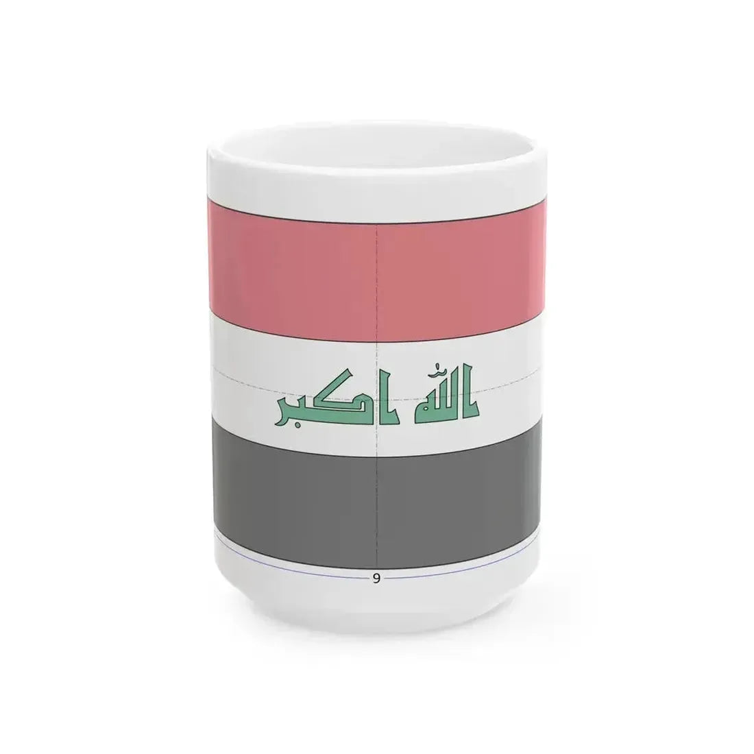 Flag of Iraq construction sheet (Iraq) White Coffee Mug 15oz - Go Mug Yourself