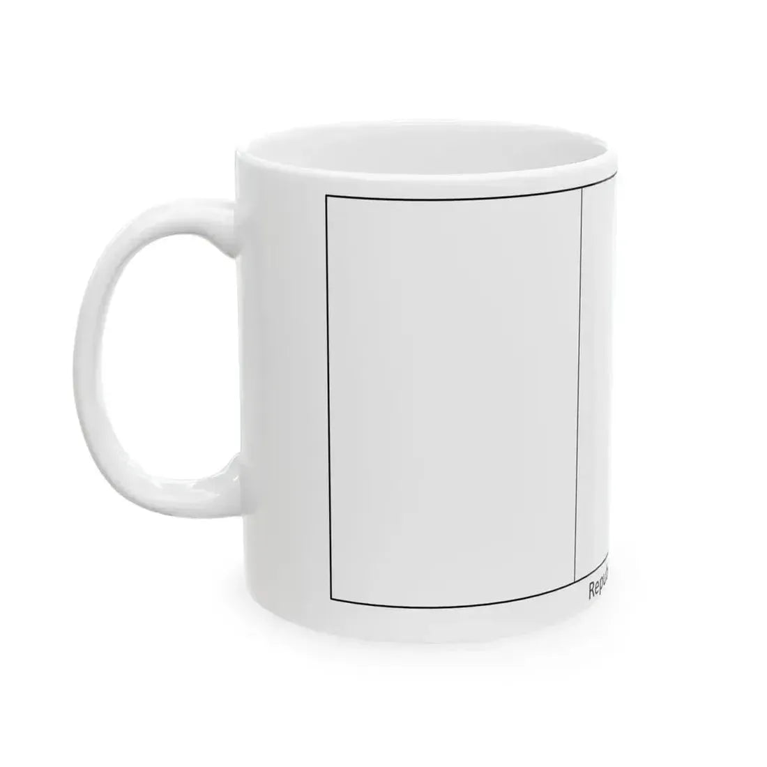 Flag of Ireland colouring page (Ireland) White Coffee Mug - Go Mug Yourself