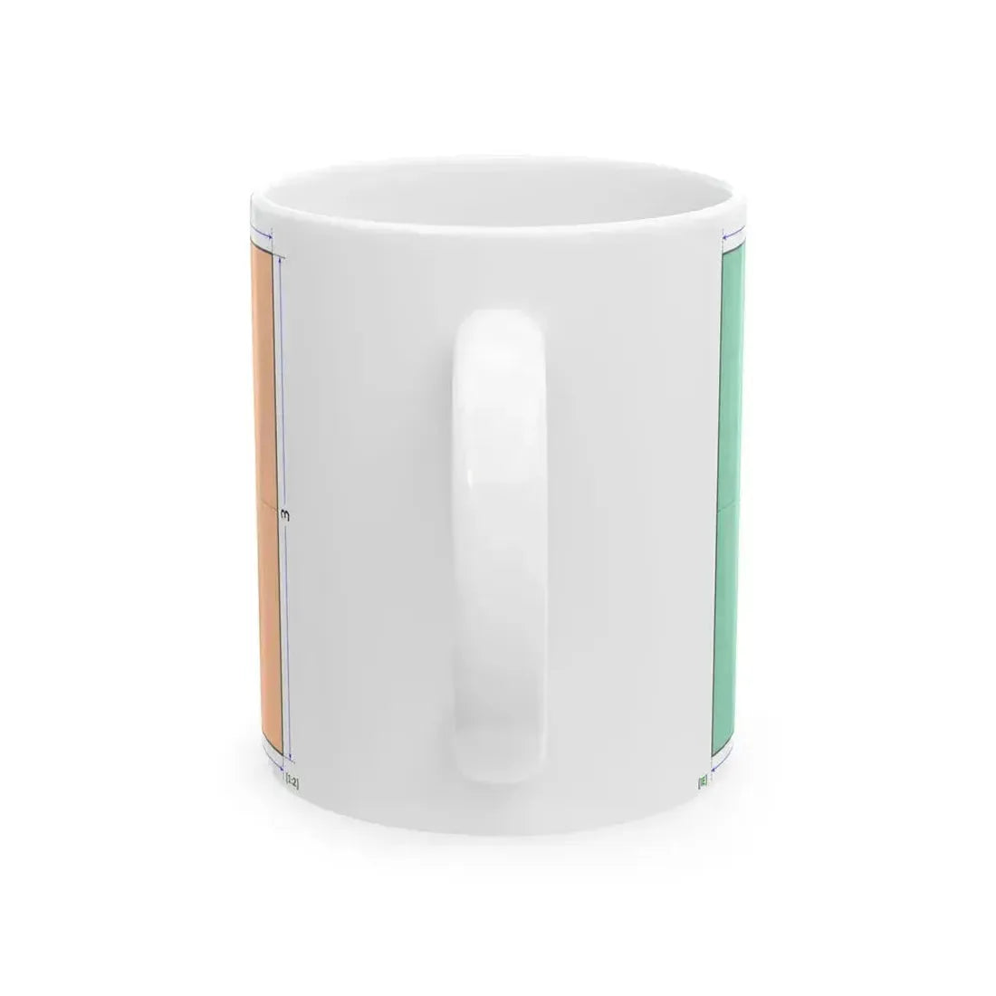 Flag of Ireland construction sheet (Ireland) White Coffee Mug - Go Mug Yourself