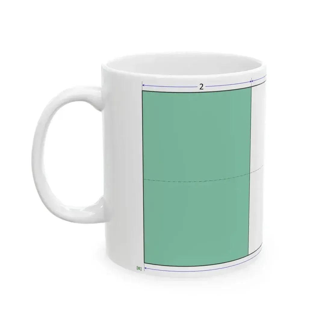 Flag of Ireland construction sheet (Ireland) White Coffee Mug - Go Mug Yourself