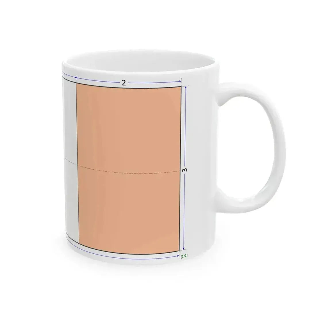 Flag of Ireland construction sheet (Ireland) White Coffee Mug - Go Mug Yourself