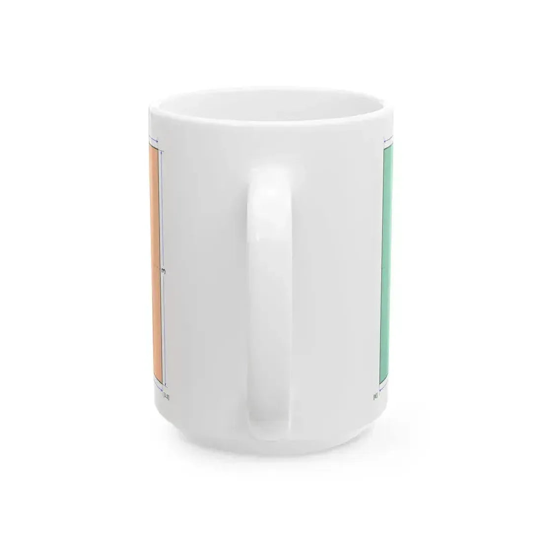 Flag of Ireland construction sheet (Ireland) White Coffee Mug - Go Mug Yourself