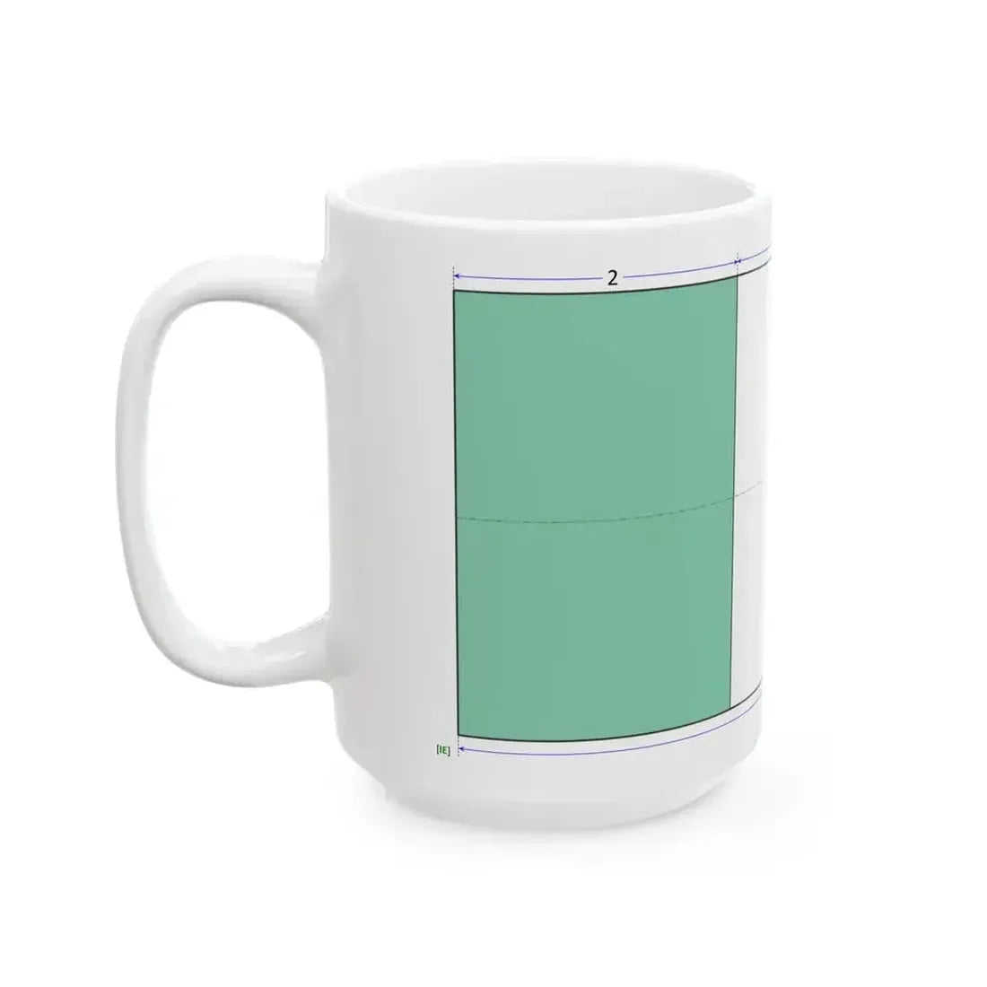 Flag of Ireland construction sheet (Ireland) White Coffee Mug - Go Mug Yourself