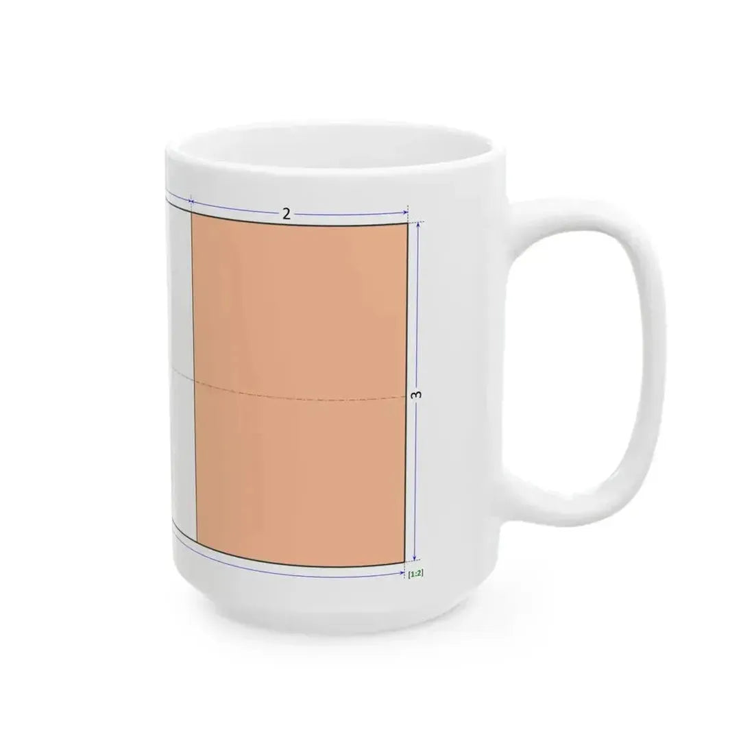Flag of Ireland construction sheet (Ireland) White Coffee Mug - Go Mug Yourself