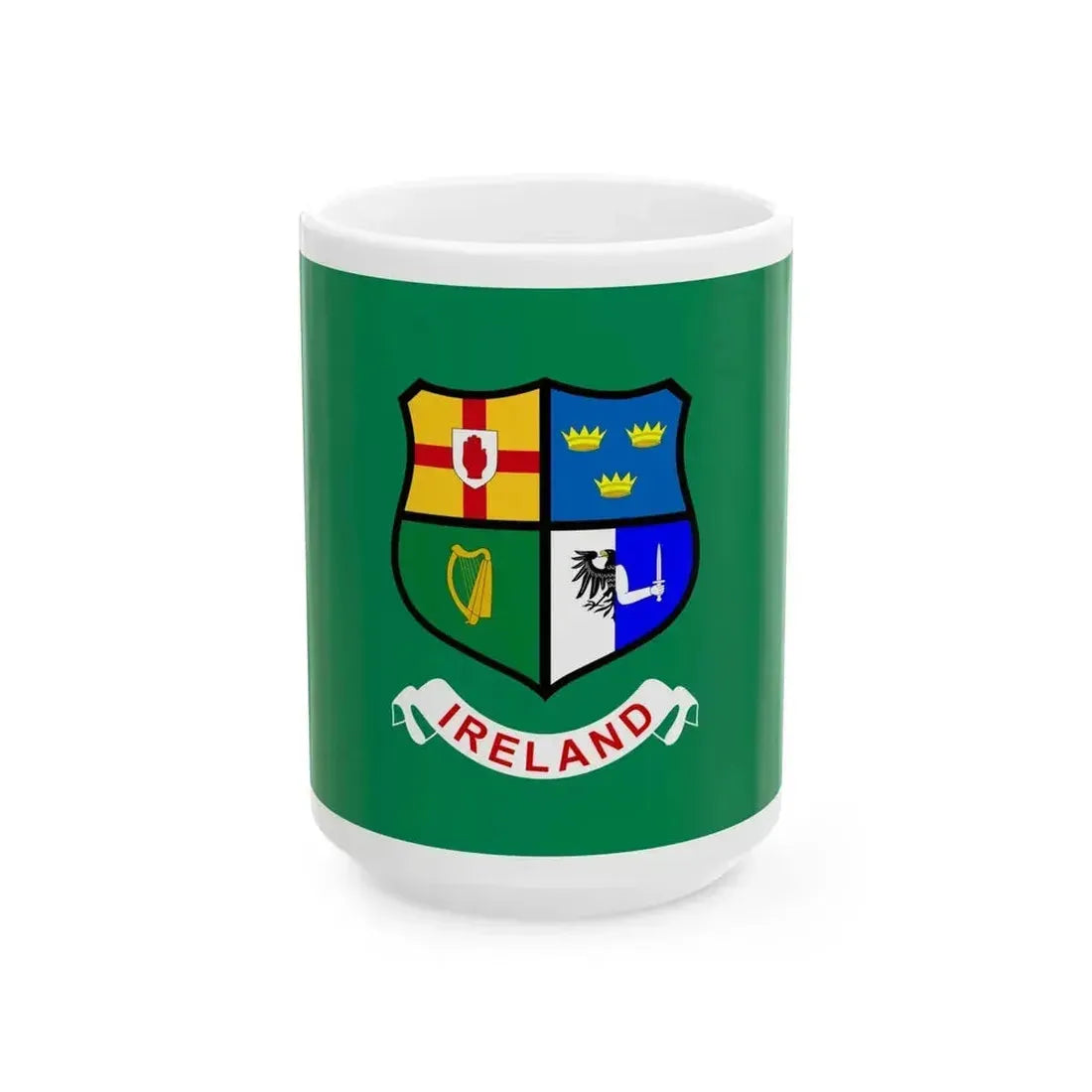 Flag of Ireland hockey team (Ireland) White Coffee Mug 15oz - Go Mug Yourself