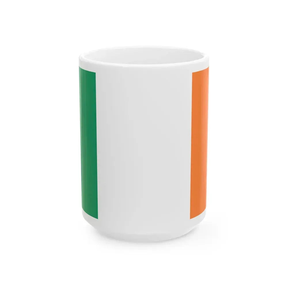 Flag of Ireland (Ireland) White Coffee Mug 15oz - Go Mug Yourself