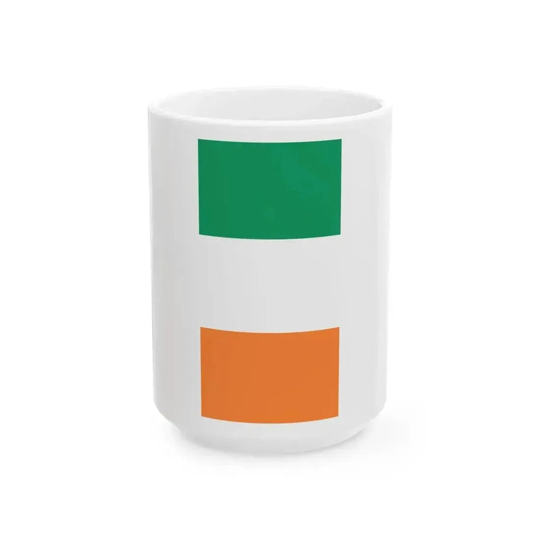 Flag of Ireland vertical (Ireland) White Coffee Mug 15oz - Go Mug Yourself
