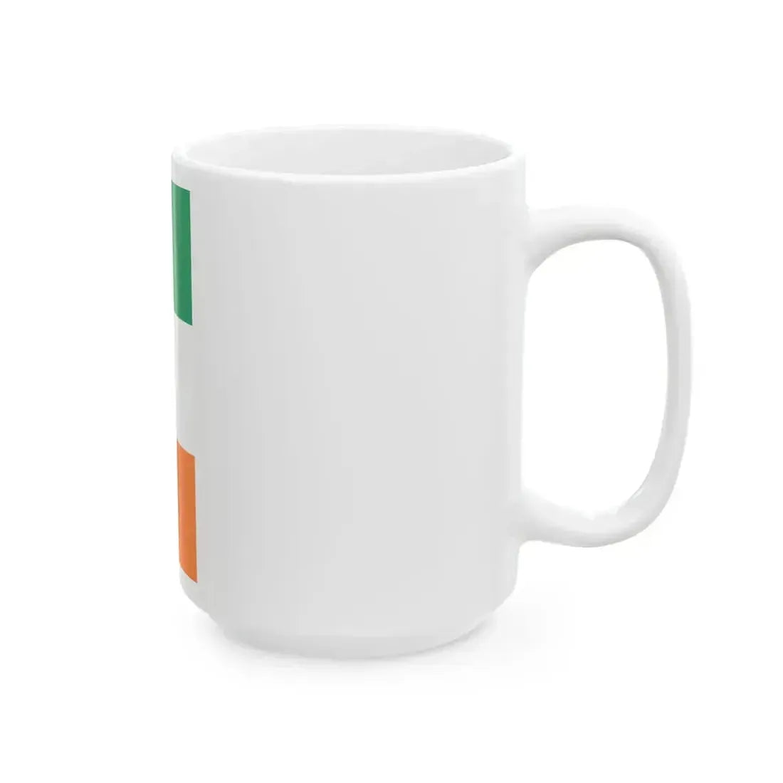 Flag of Ireland vertical (Ireland) White Coffee Mug - Go Mug Yourself