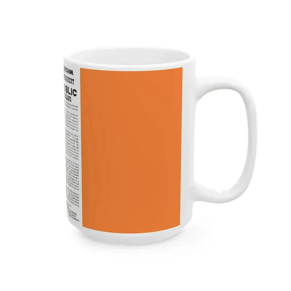 Flag of Ireland with Easter Proclamation (Ireland) White Coffee Mug - Go Mug Yourself