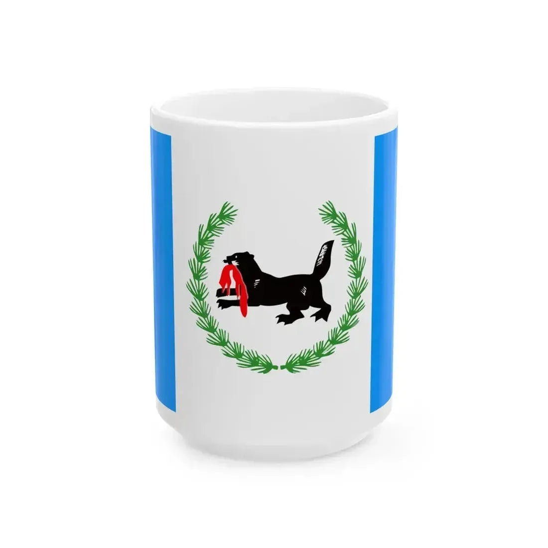 Flag of Irkutsk Oblast Russia - White Coffee Mug 15oz - Go Mug Yourself