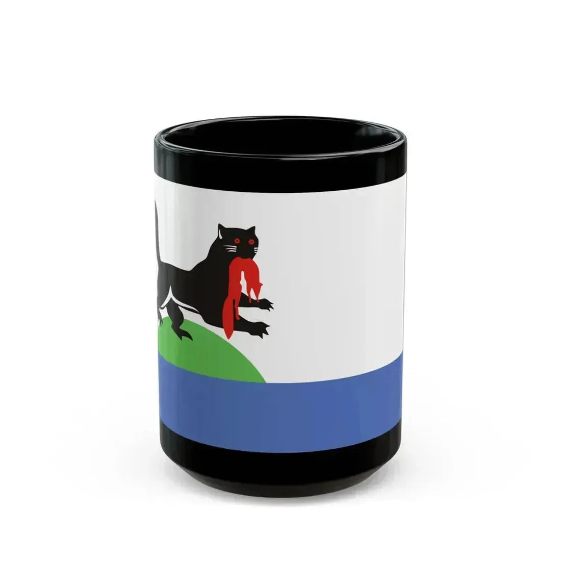 Flag of Irkutsk Russia - Black Coffee Mug 15oz - Go Mug Yourself