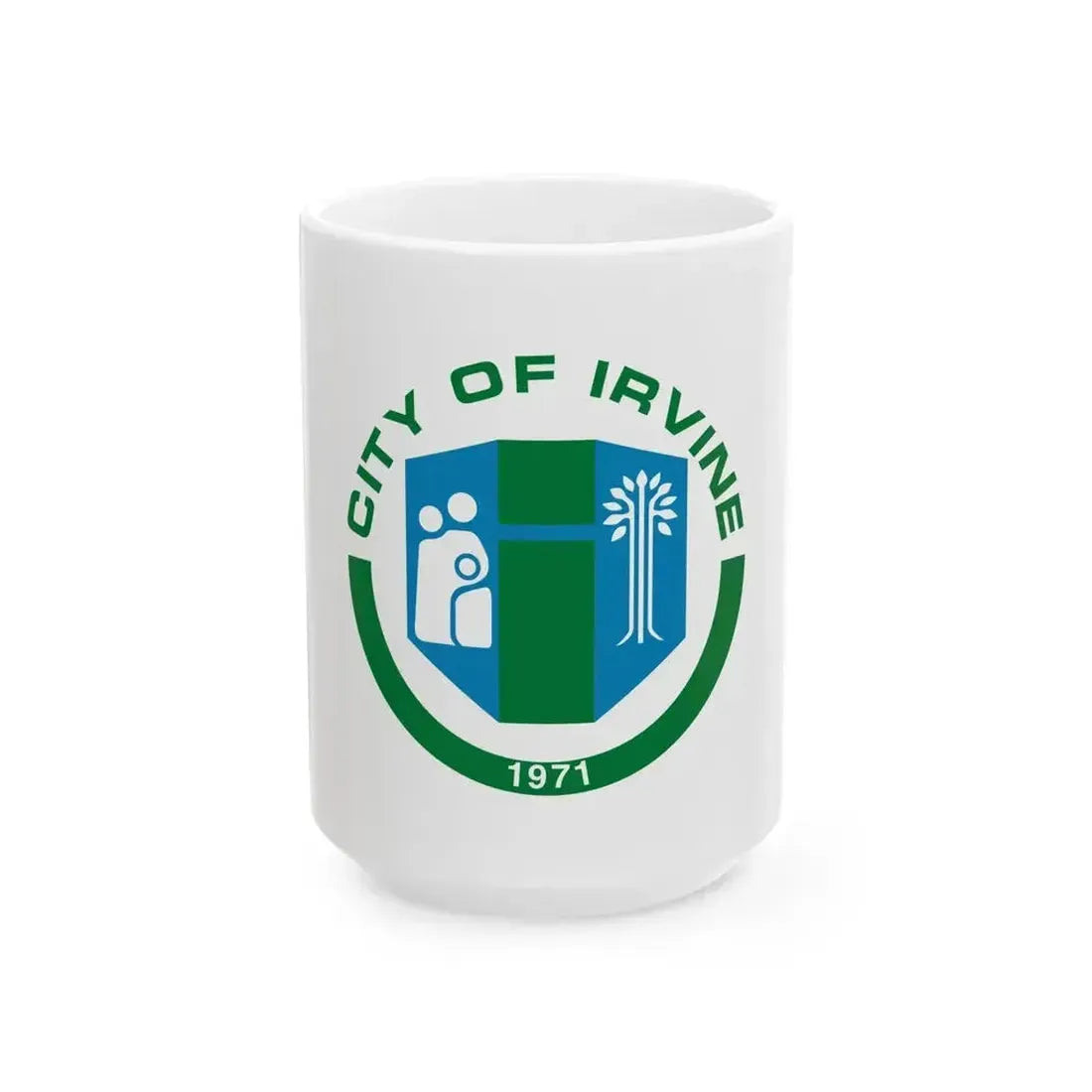 Flag of Irvine California (United States) White Coffee Mug 15oz - Go Mug Yourself