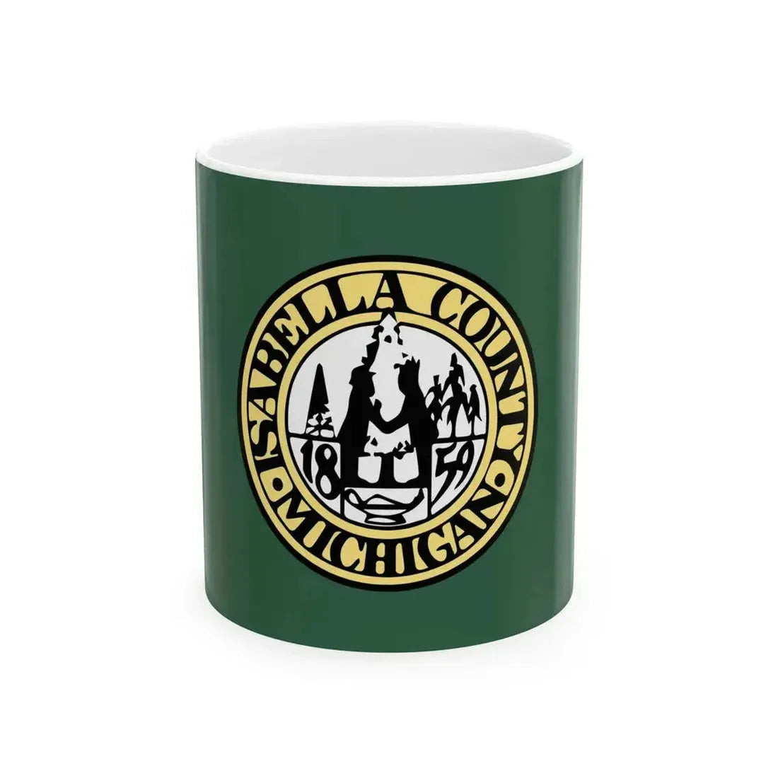 Flag of Isabella County Michigan (United States) White Coffee Mug 11oz - Go Mug Yourself