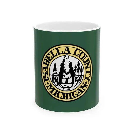 Flag of Isabella County Michigan (United States) White Coffee Mug 11oz - Go Mug Yourself
