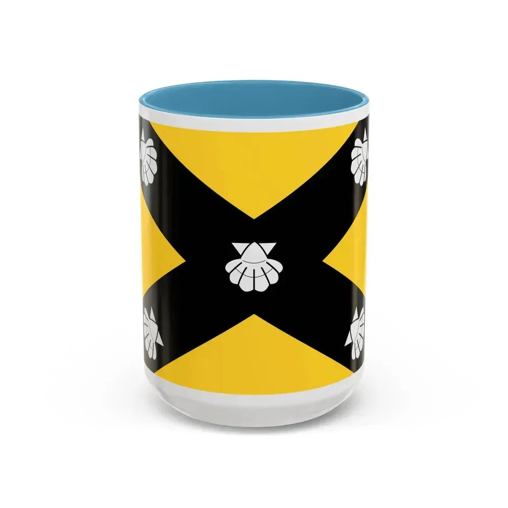 Flag of Isla Malta - Accent Coffee Mug 15oz Light Blue - Go Mug Yourself