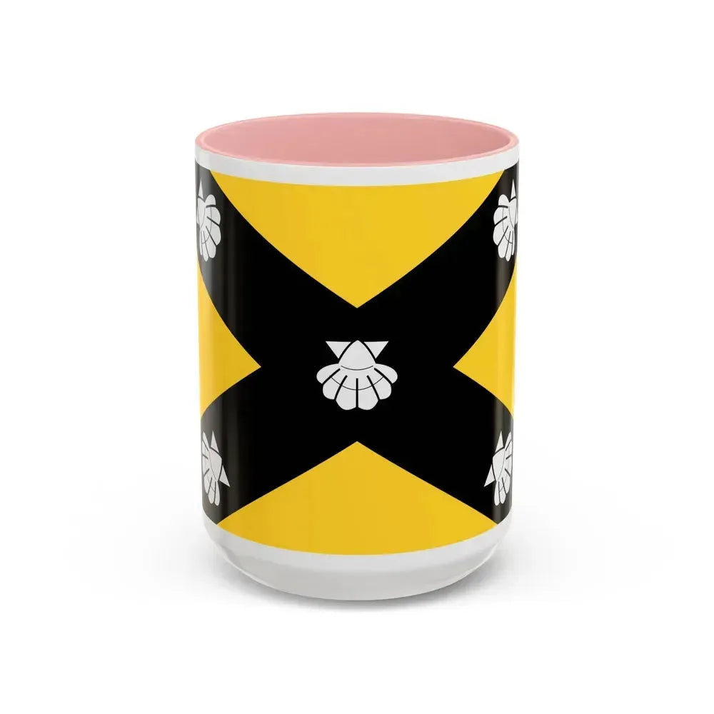 Flag of Isla Malta - Accent Coffee Mug 15oz Pink - Go Mug Yourself