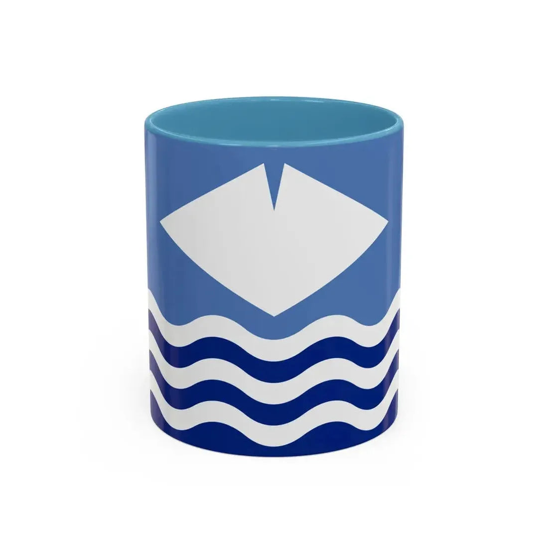 Flag of Isle of Wight UK - Accent Coffee Mug 11oz Light Blue - Go Mug Yourself