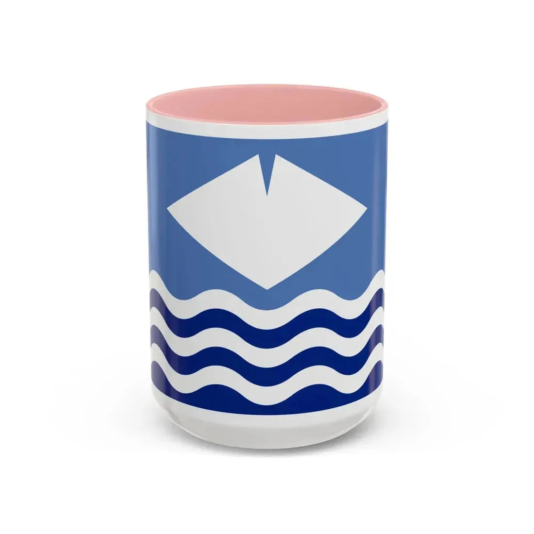 Flag of Isle of Wight UK - Accent Coffee Mug 15oz Pink - Go Mug Yourself