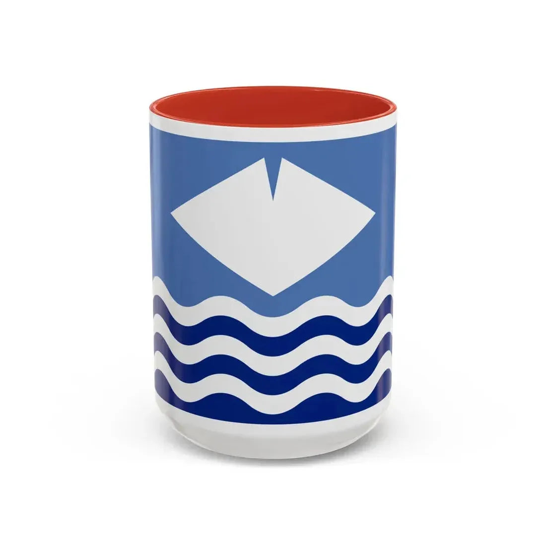 Flag of Isle of Wight UK - Accent Coffee Mug 15oz Red - Go Mug Yourself