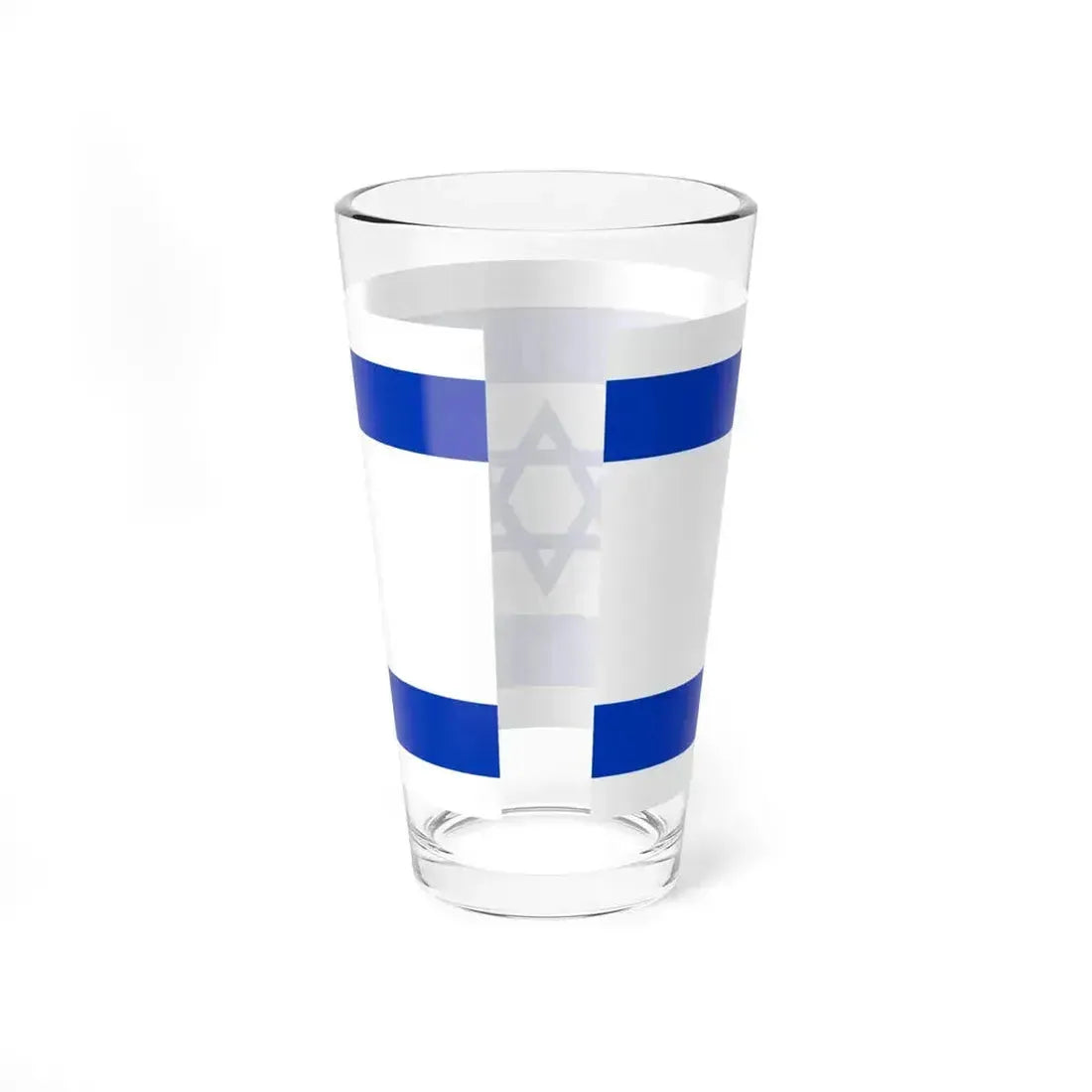 Flag of Israel 1-2 (Israel) Pint Glass 16oz - Go Mug Yourself