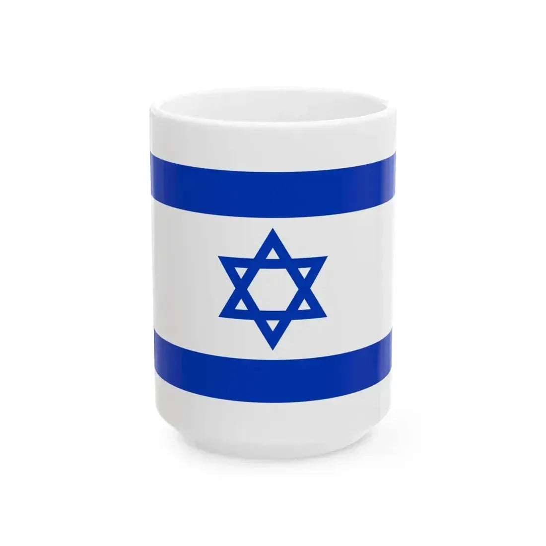 Flag of Israel 1-2 (Israel) White Coffee Mug 15oz - Go Mug Yourself