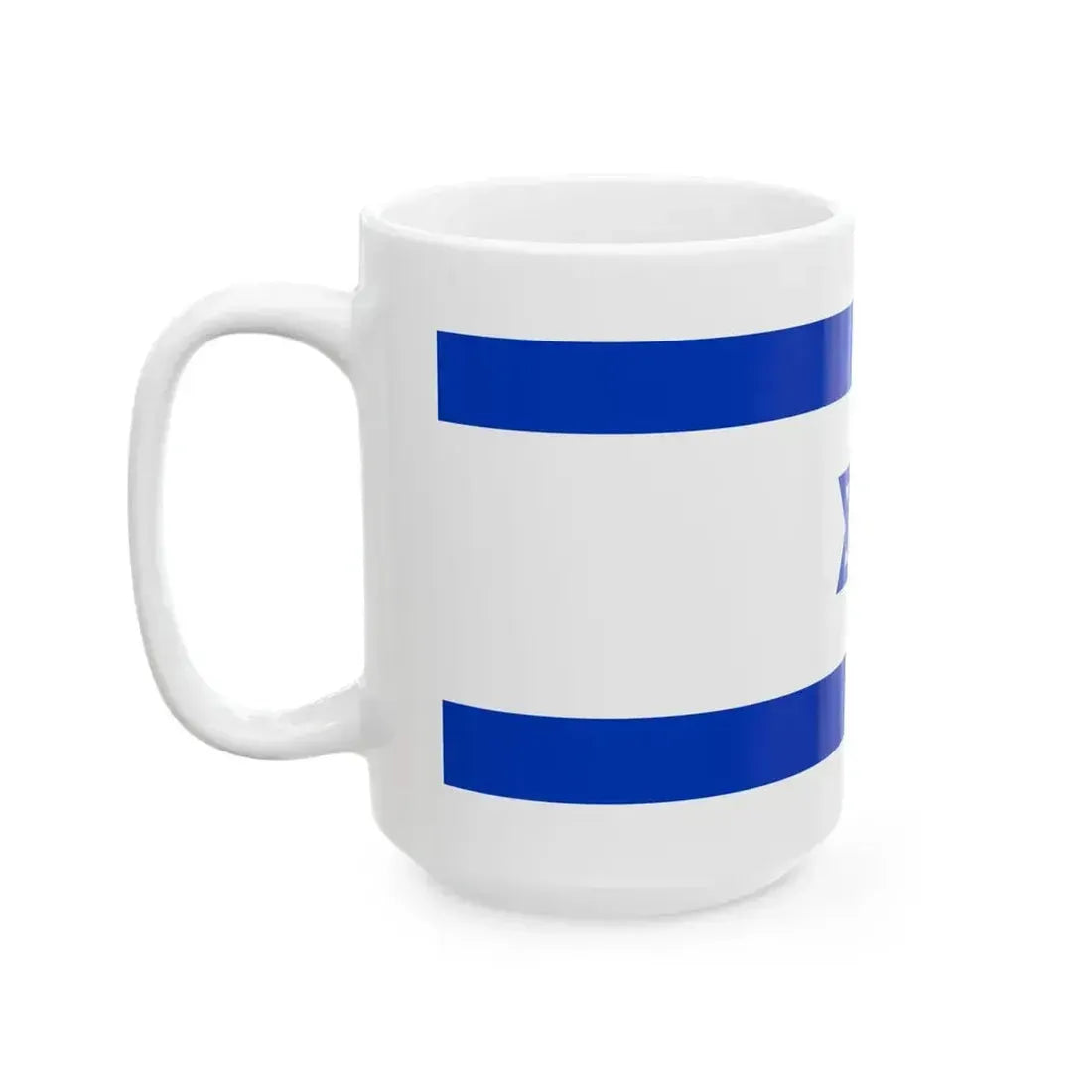 Flag of Israel 1-2 (Israel) White Coffee Mug - Go Mug Yourself