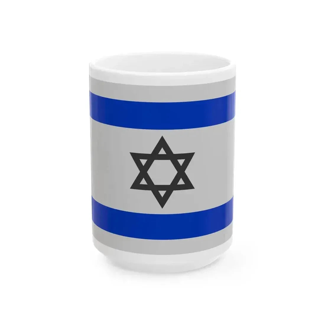 Flag of Israel - Blue (Israel) White Coffee Mug 15oz - Go Mug Yourself
