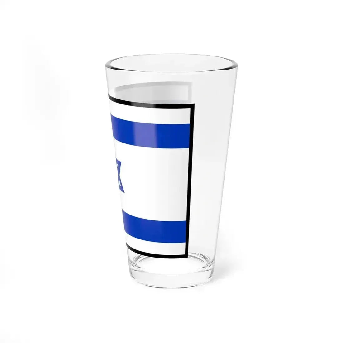 Flag of Israel bordered (Israel) Pint Glass 16oz - Go Mug Yourself