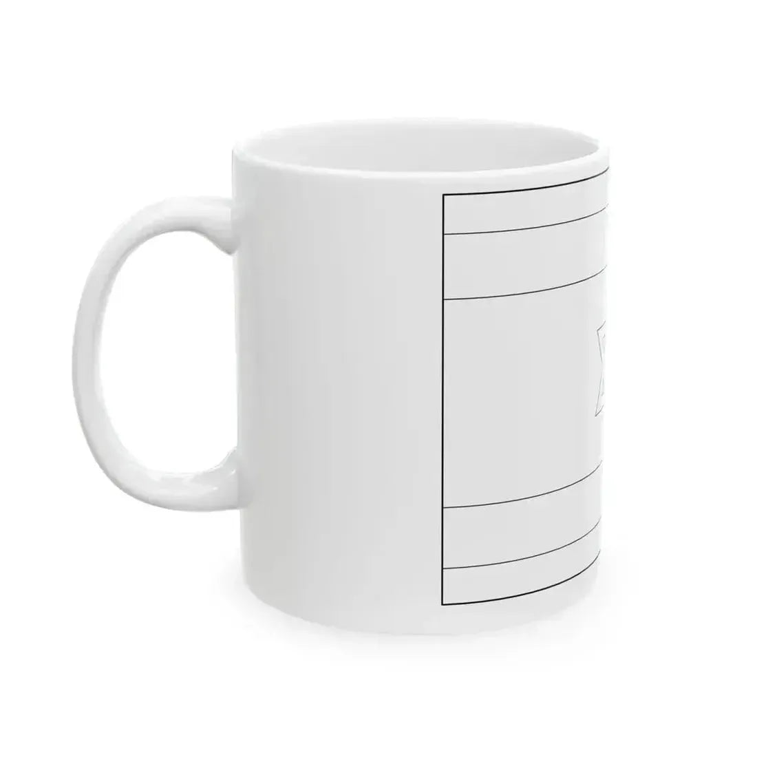 Flag of Israel colouring page (Israel) White Coffee Mug - Go Mug Yourself