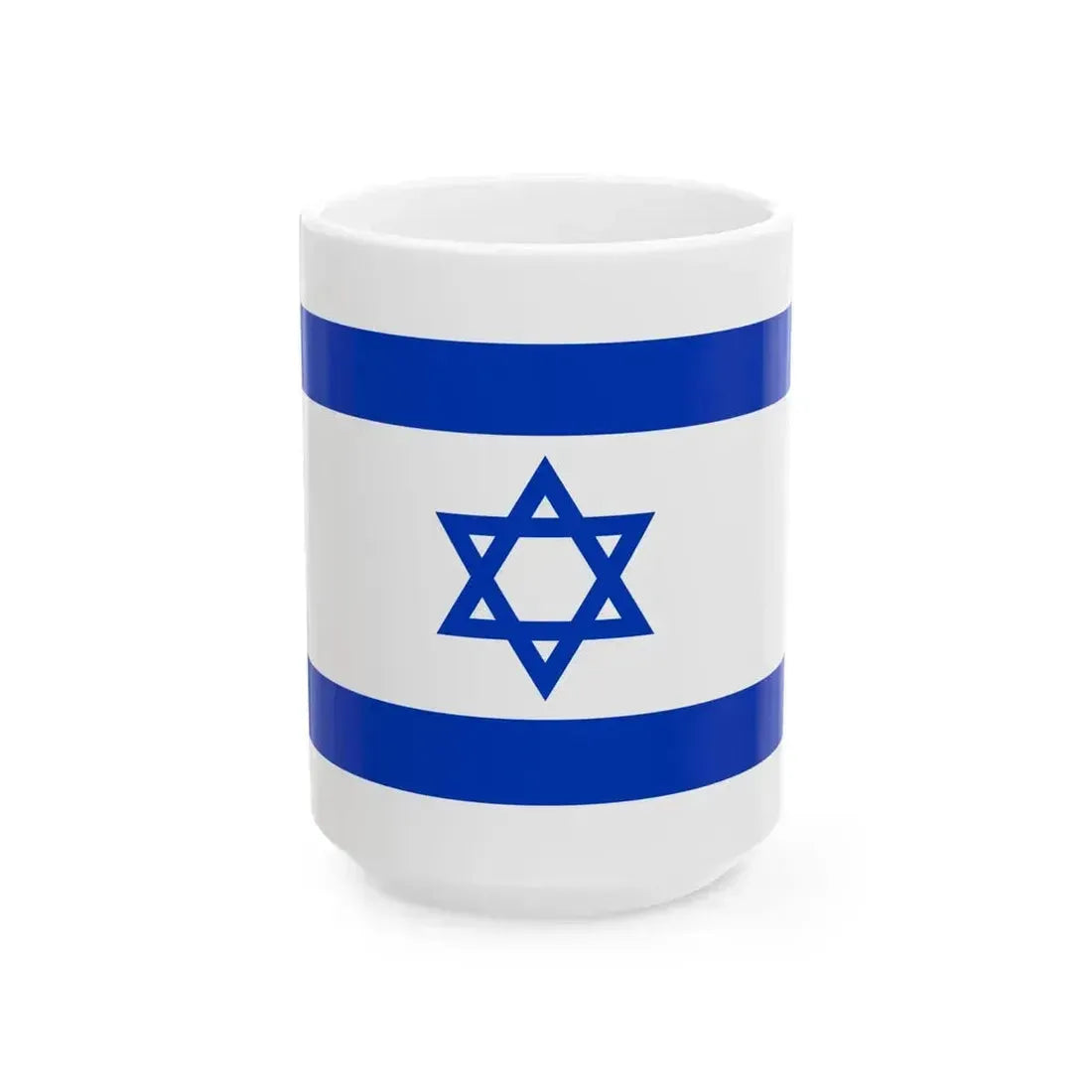 Flag of Israel (Israel) White Coffee Mug 15oz - Go Mug Yourself