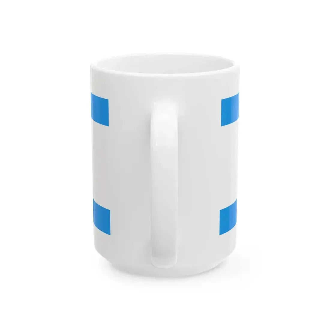 Flag of Israel Light Blue 1-2 (Israel) White Coffee Mug - Go Mug Yourself