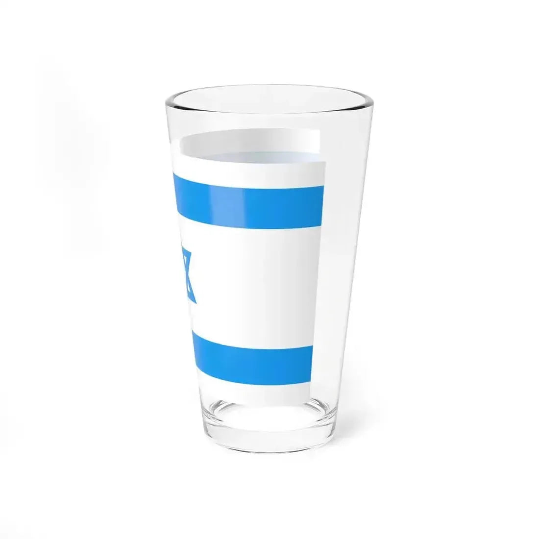 Flag of Israel Light Blue 3-2 (Israel) Pint Glass 16oz - Go Mug Yourself
