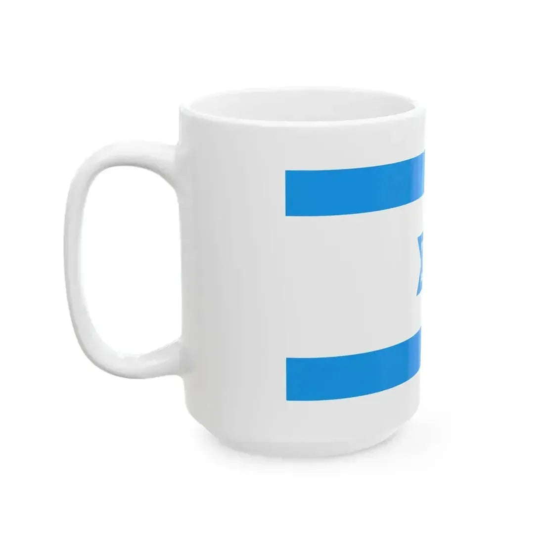 Flag of Israel Light Blue 3-2 (Israel) White Coffee Mug - Go Mug Yourself