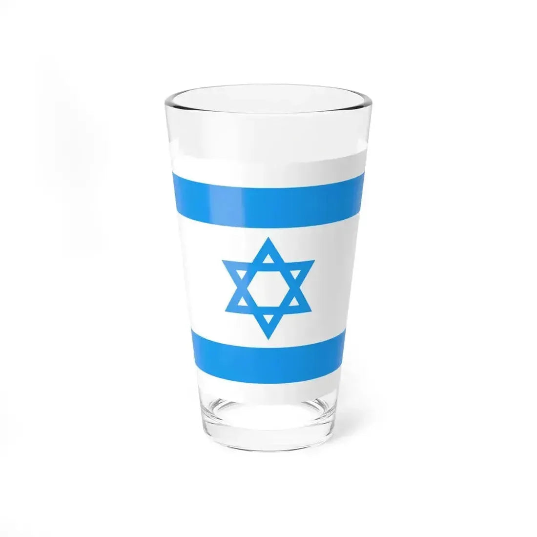 Flag of Israel Light Blue (Israel) Pint Glass 16oz 16oz - Go Mug Yourself