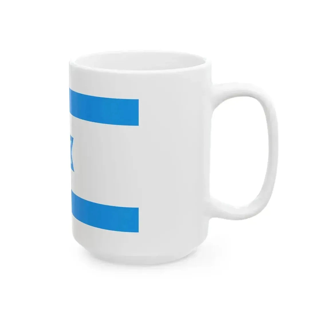 Flag of Israel Light Blue (Israel) White Coffee Mug - Go Mug Yourself