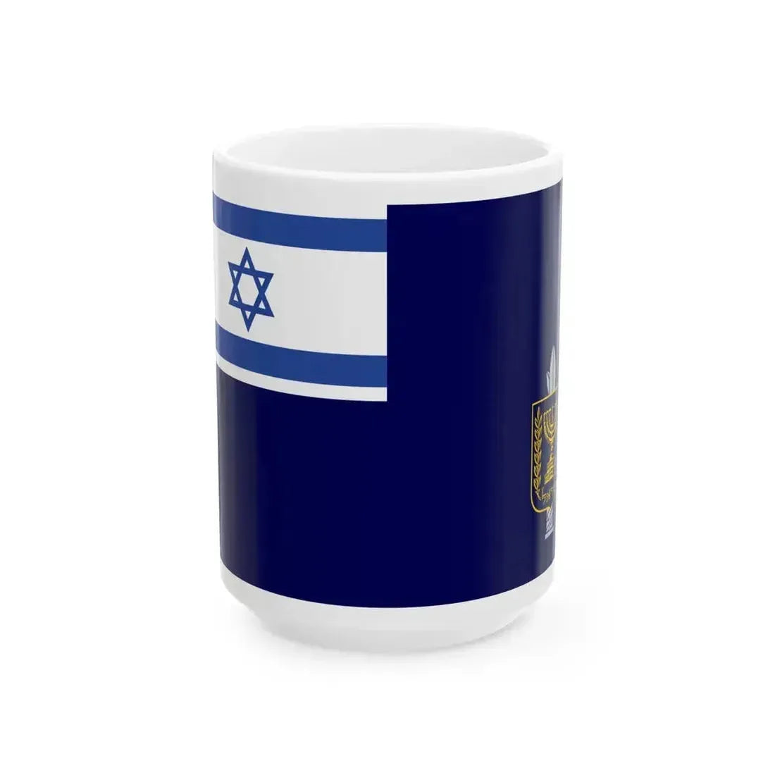 Flag of Israel Minister of Defence at Sea (Israel) White Coffee Mug 15oz - Go Mug Yourself
