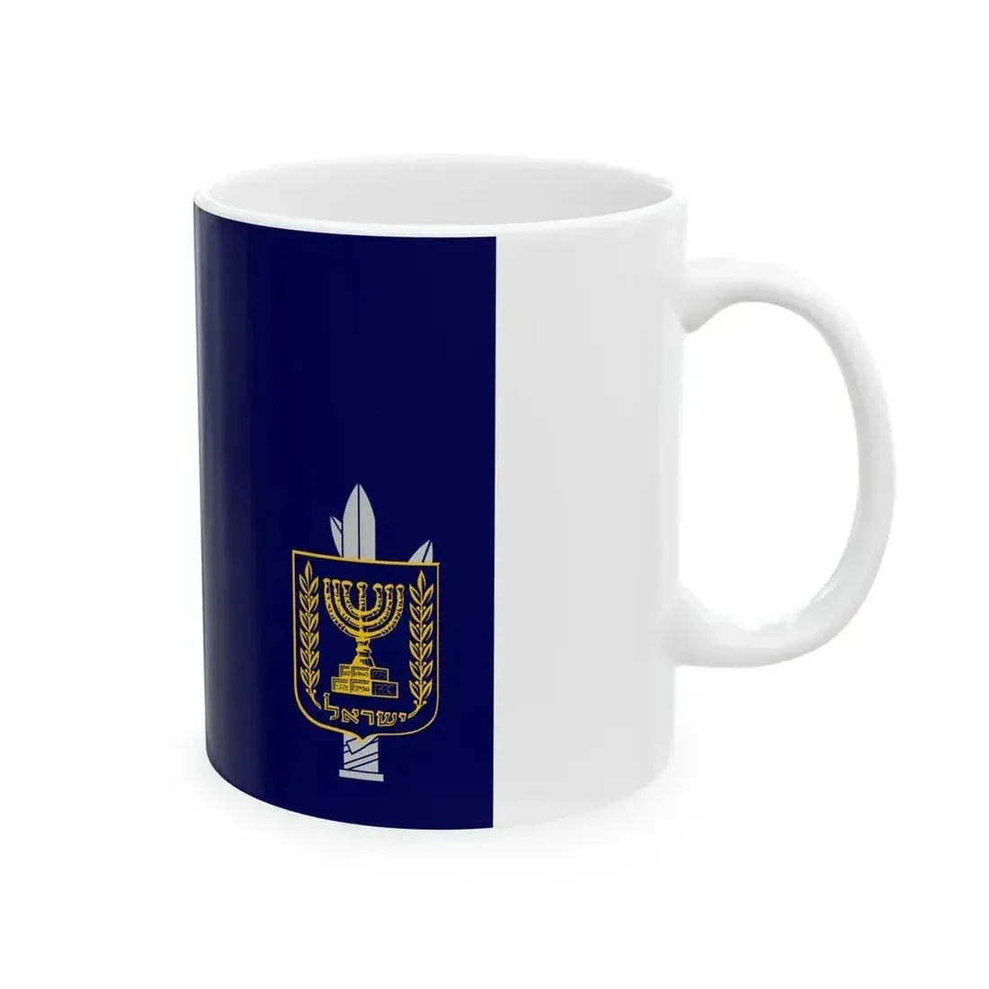 Flag of Israel Minister of Defence at Sea (Israel) White Coffee Mug - Go Mug Yourself
