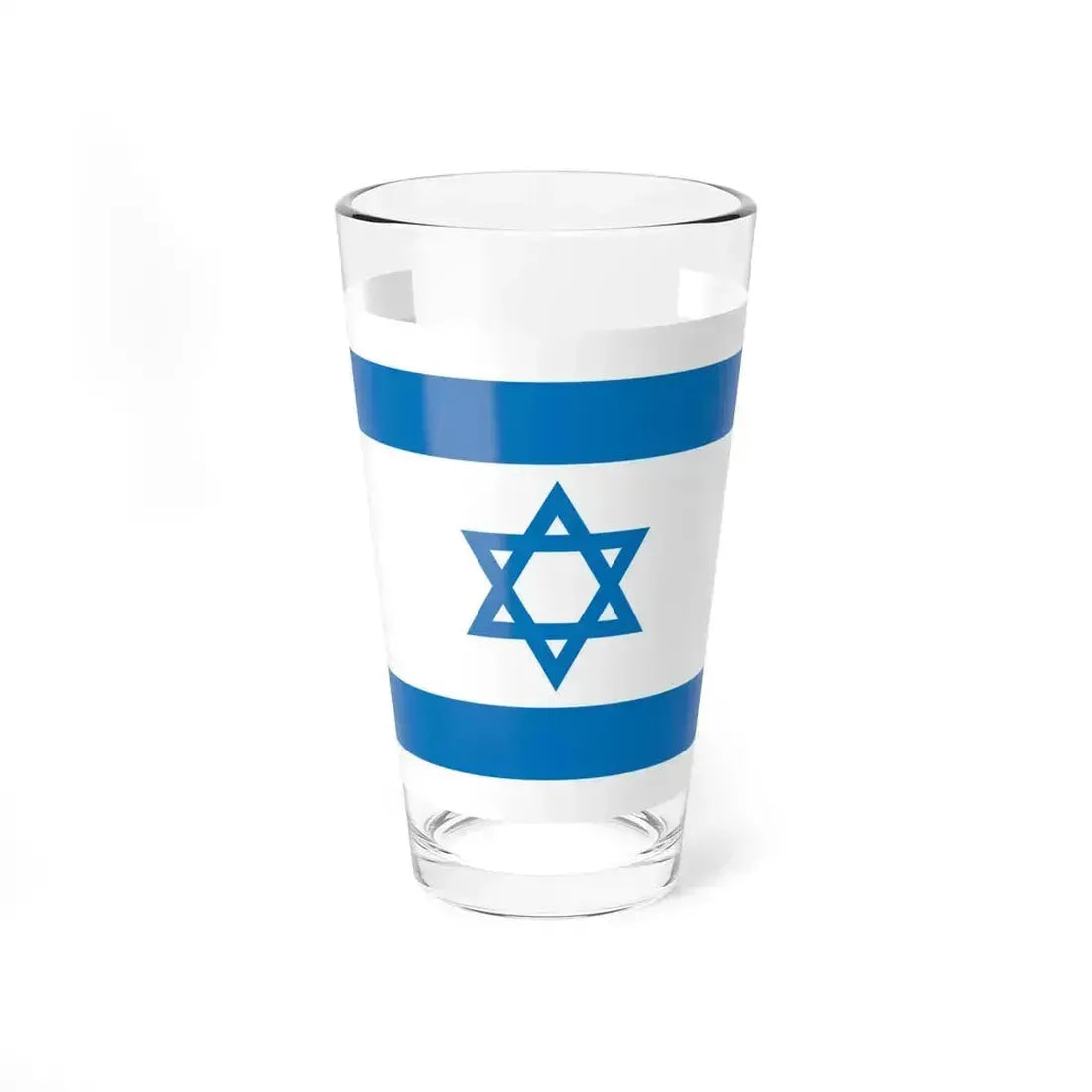 Flag of Israel Pale Blue 3-5 (Israel) Pint Glass 16oz 16oz - Go Mug Yourself