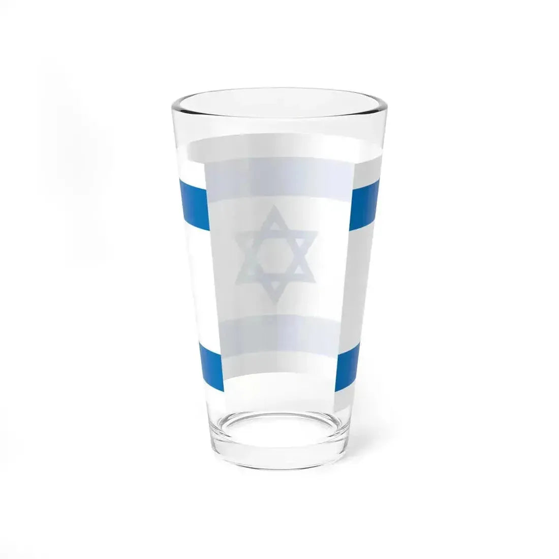Flag of Israel Pale Blue 3-5 (Israel) Pint Glass 16oz - Go Mug Yourself