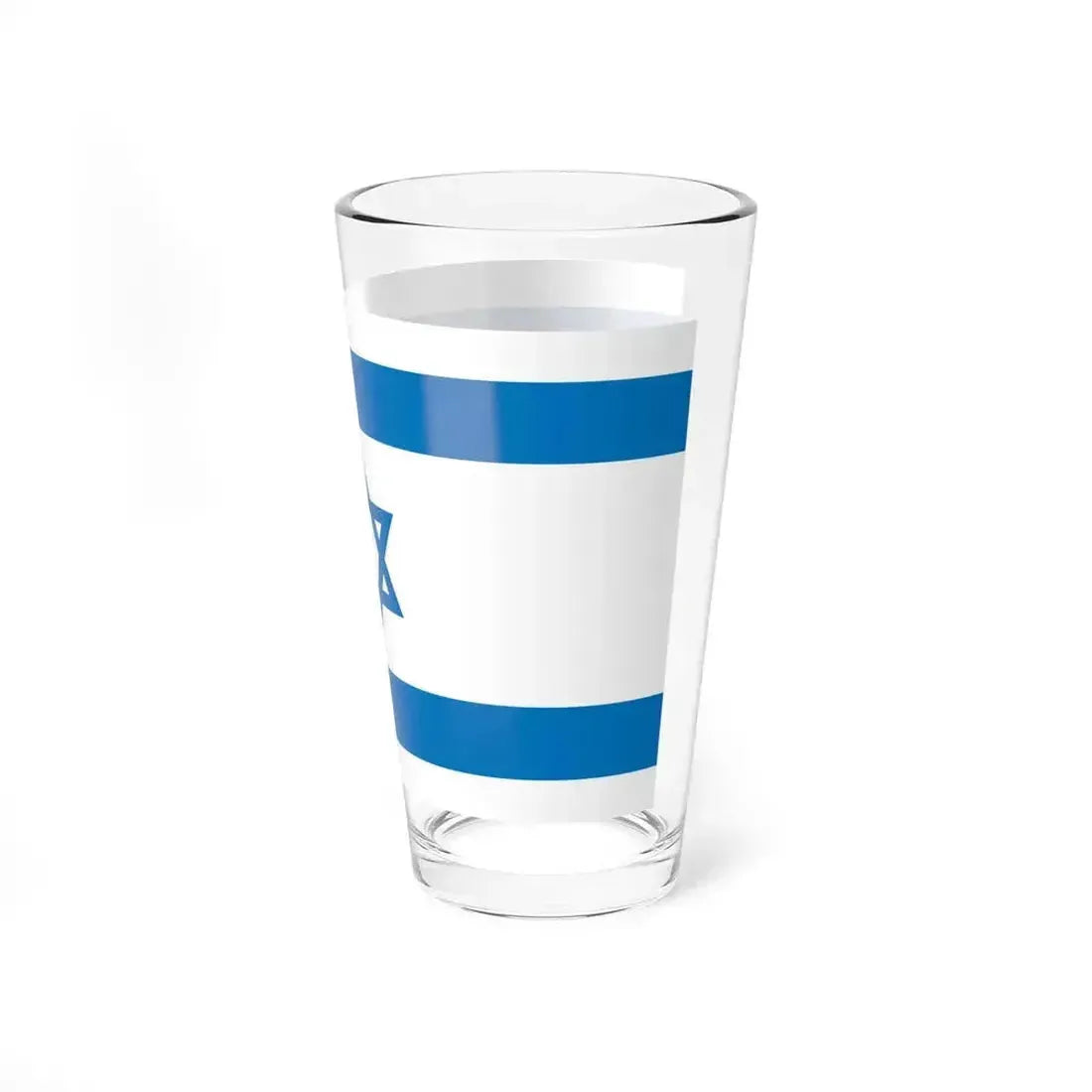 Flag of Israel Pale Blue 3-5 (Israel) Pint Glass 16oz - Go Mug Yourself