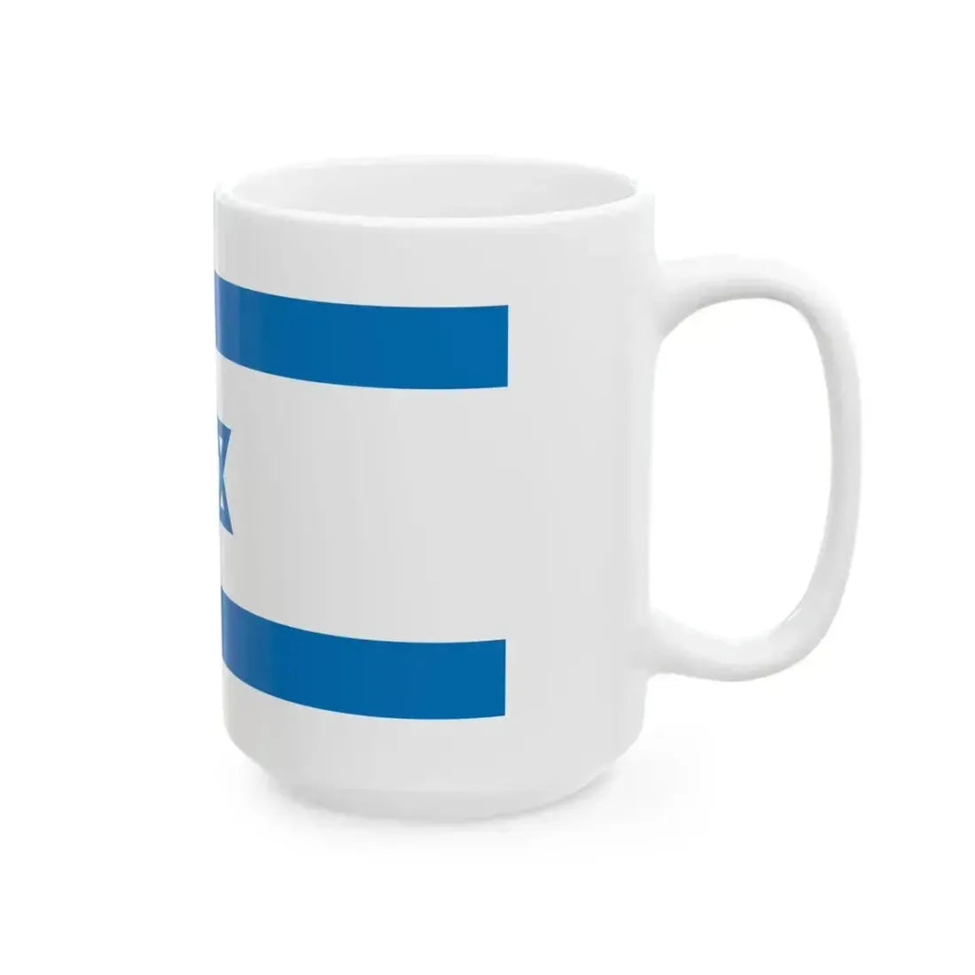 Flag of Israel Pale Blue 3-5 (Israel) White Coffee Mug - Go Mug Yourself