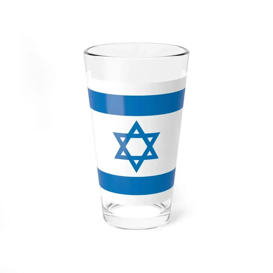 Flag of Israel Pale Blue (Israel) Pint Glass 16oz 16oz - Go Mug Yourself