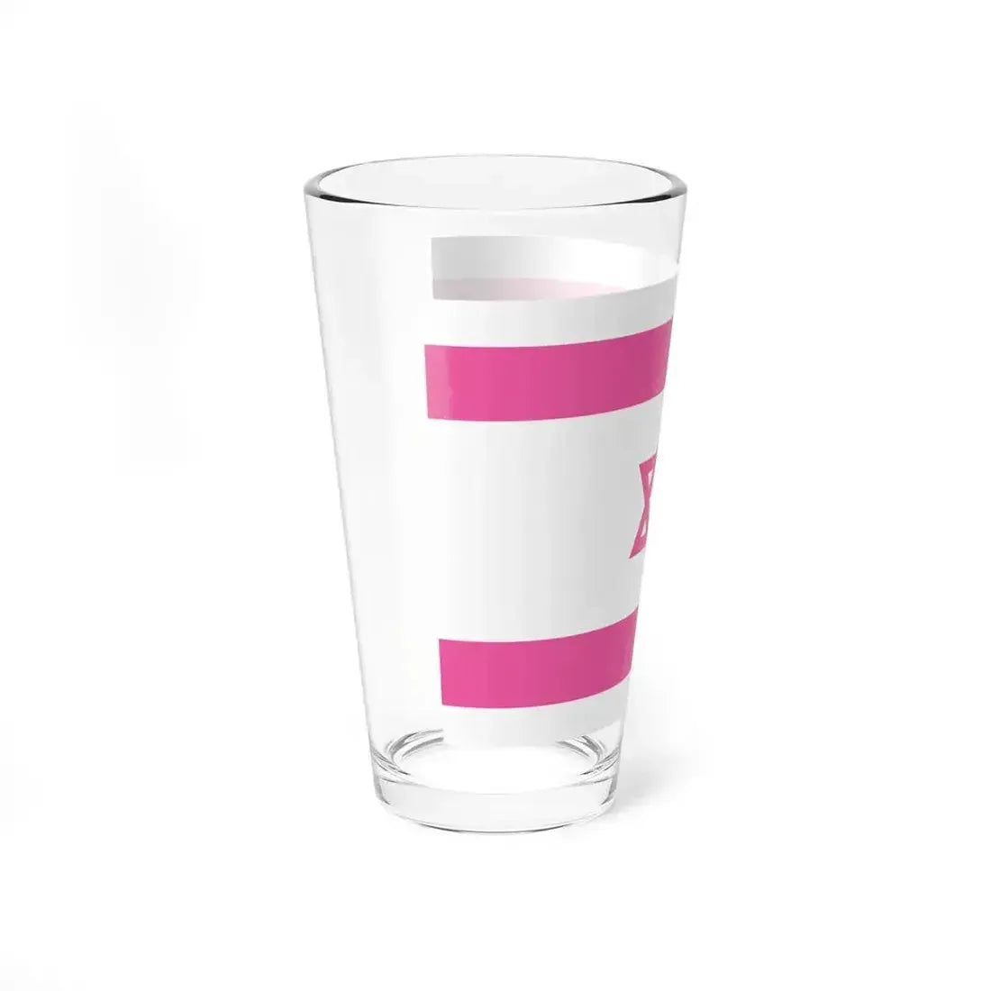 Flag of Israel pink (Israel) Pint Glass 16oz - Go Mug Yourself