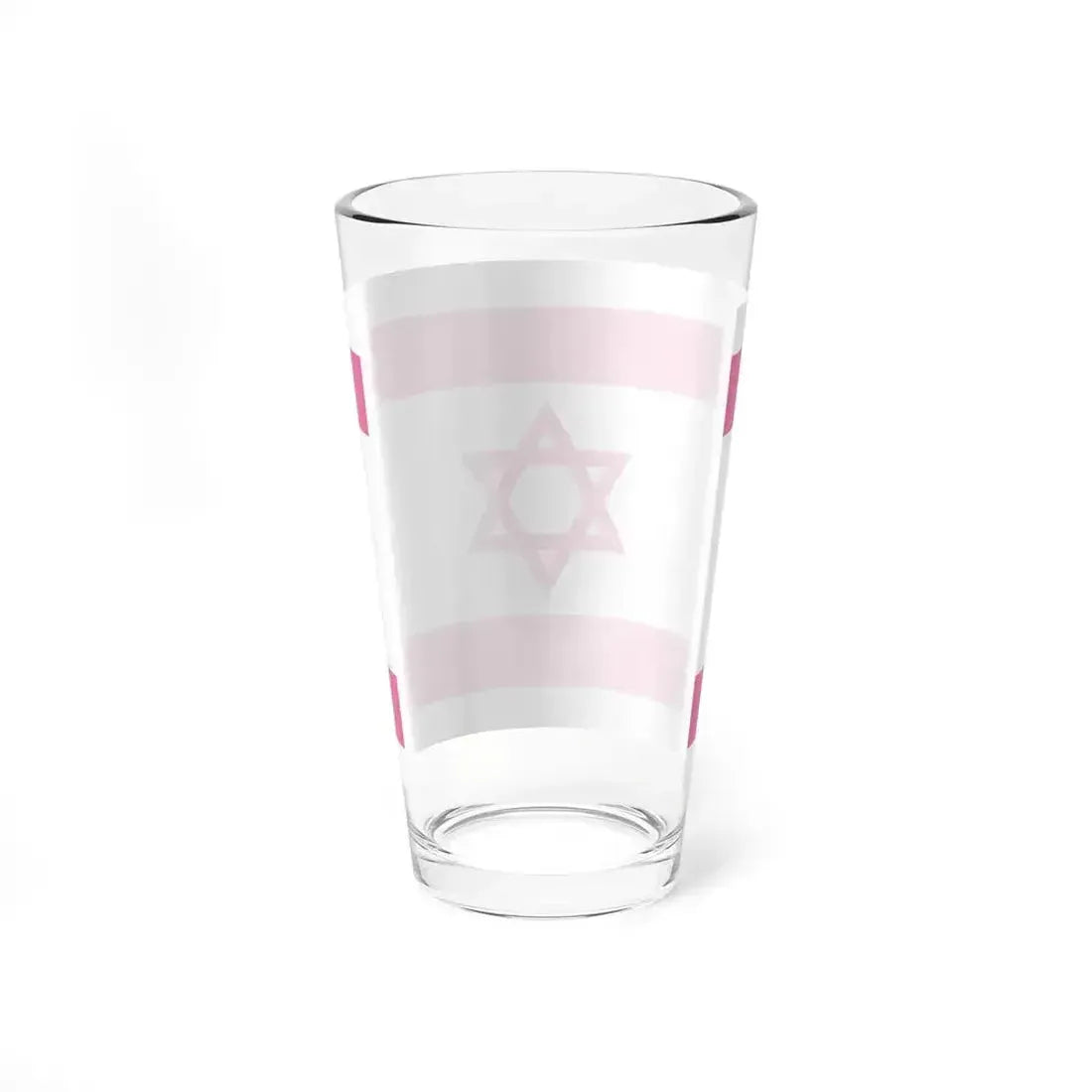 Flag of Israel pink (Israel) Pint Glass 16oz - Go Mug Yourself