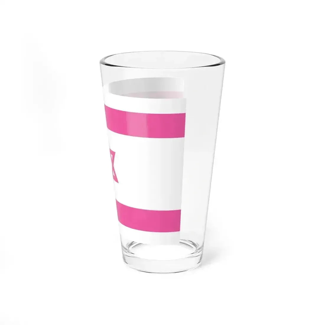 Flag of Israel pink (Israel) Pint Glass 16oz - Go Mug Yourself