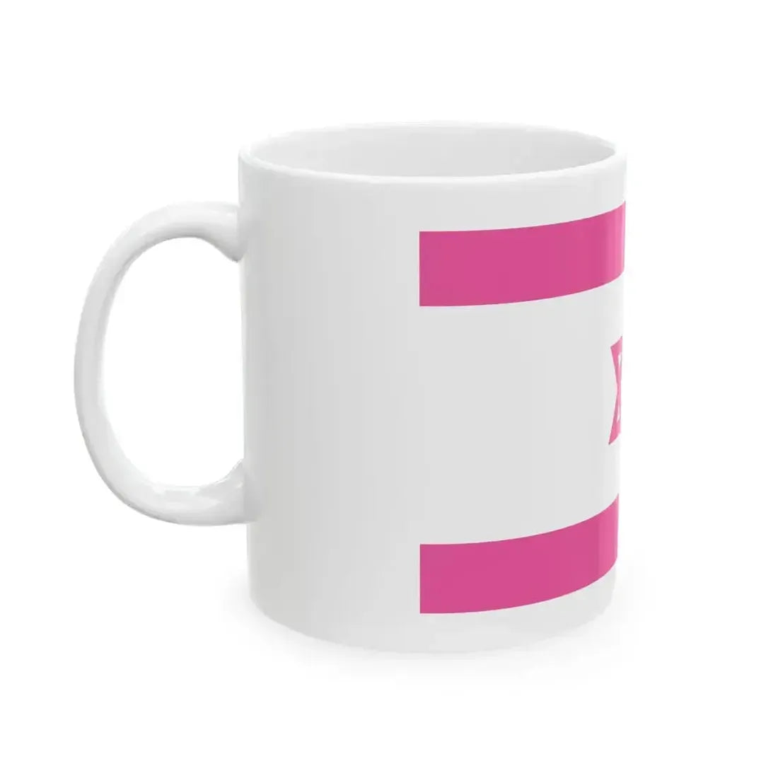Flag of Israel pink (Israel) White Coffee Mug - Go Mug Yourself