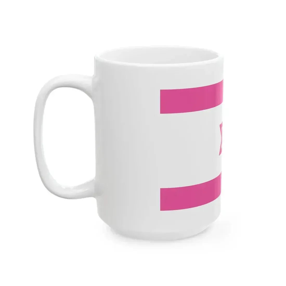 Flag of Israel pink (Israel) White Coffee Mug - Go Mug Yourself