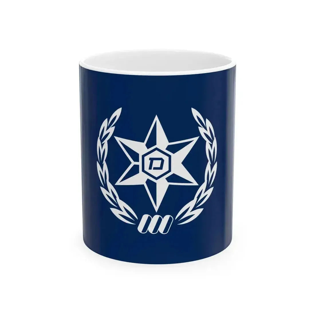 Flag of Israel Police V2 (Israel) White Coffee Mug 11oz - Go Mug Yourself