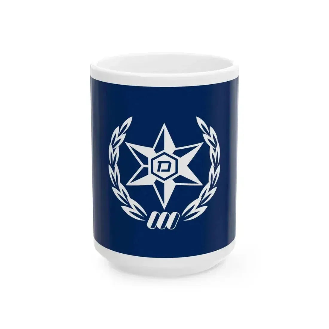 Flag of Israel Police V2 (Israel) White Coffee Mug 15oz - Go Mug Yourself