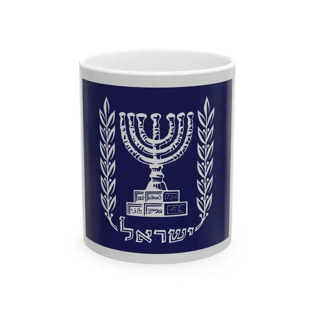 Flag of Israel President (Israel) White Coffee Mug 11oz - Go Mug Yourself